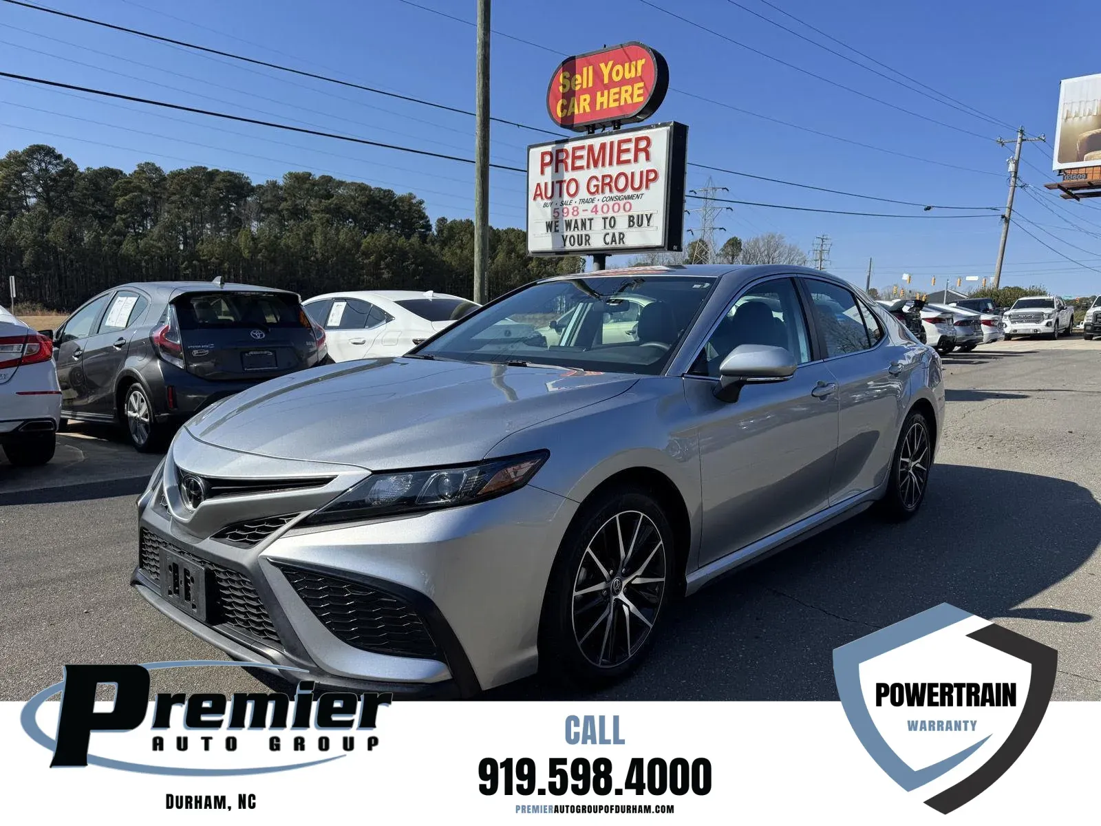 Silver 2023 Toyota Camry SE for sale in Durham, NC