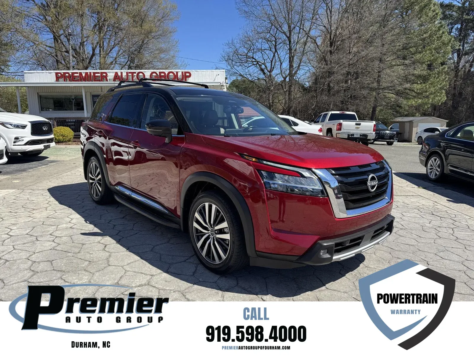 Red 2022 Nissan Pathfinder Platinum for sale in Durham, NC