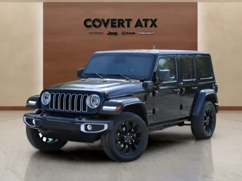Black 2025 Jeep Wrangler Sahara 4xe for sale in Austin, TX