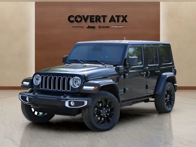 Black 2025 Jeep Wrangler Sahara 4xe for sale in Austin, TX