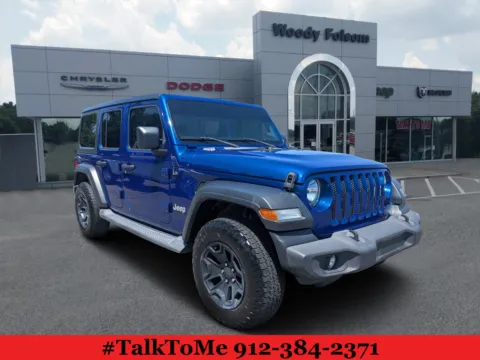 Blue 2018 Jeep Wrangler Unlimited Sport for sale in Douglas, GA