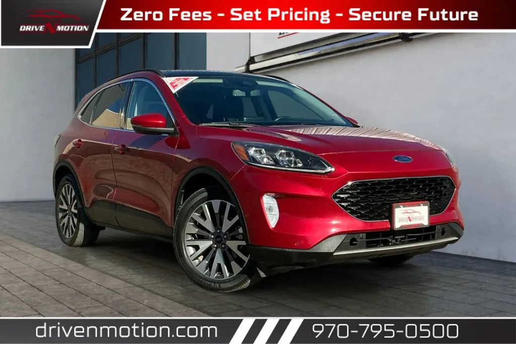 Red 2020 Ford Escape Titanium Hybrid Sport Utility 4D for sale in Greeley, CO