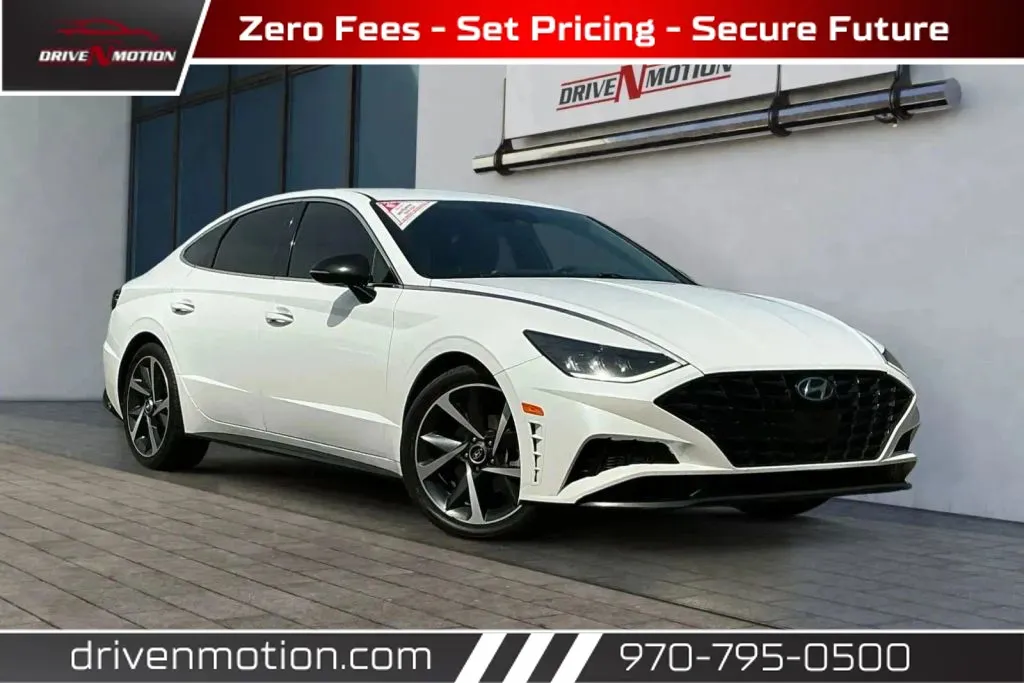 White 2021 Hyundai Sonata SEL Plus Sedan 4D for sale in Greeley, CO