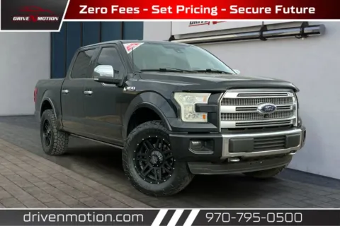 Black 2015 Ford F-150 SuperCrew Cab Platinum Pickup 4D 5 1/2 ft for sale in Greeley, CO