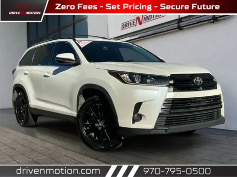 White 2019 Toyota Highlander XLE Sport Utility 4D for sale in Greeley, CO