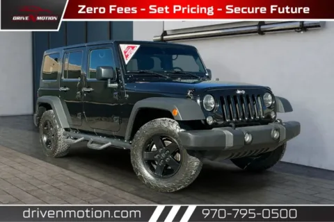 Black 2017 Jeep Wrangler Unlimited Sport SUV 4D for sale in Greeley, CO