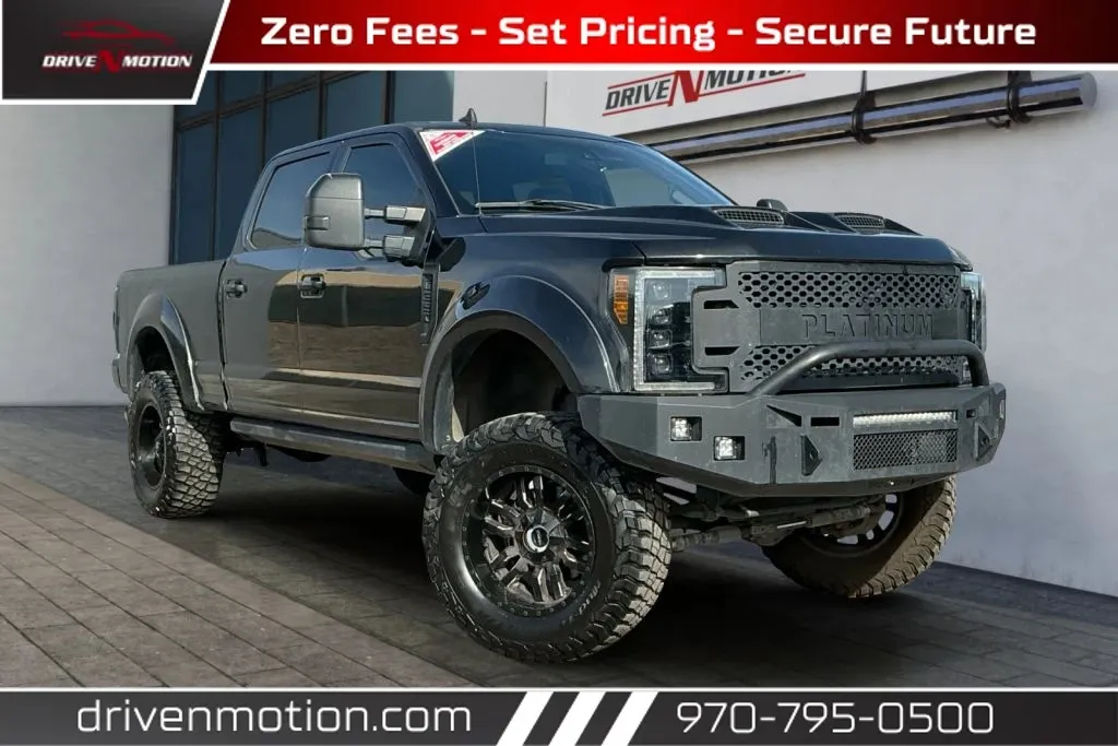 Black 2019 Ford F350 Super Duty Crew Cab Platinum Pickup 4D 6 3/4 ft for sale in Greeley, CO