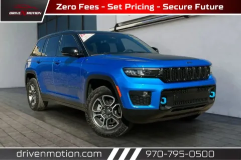 Blue 2023 Jeep Grand Cherokee 4xe Trailhawk Sport Utility 4D for sale in Greeley, CO