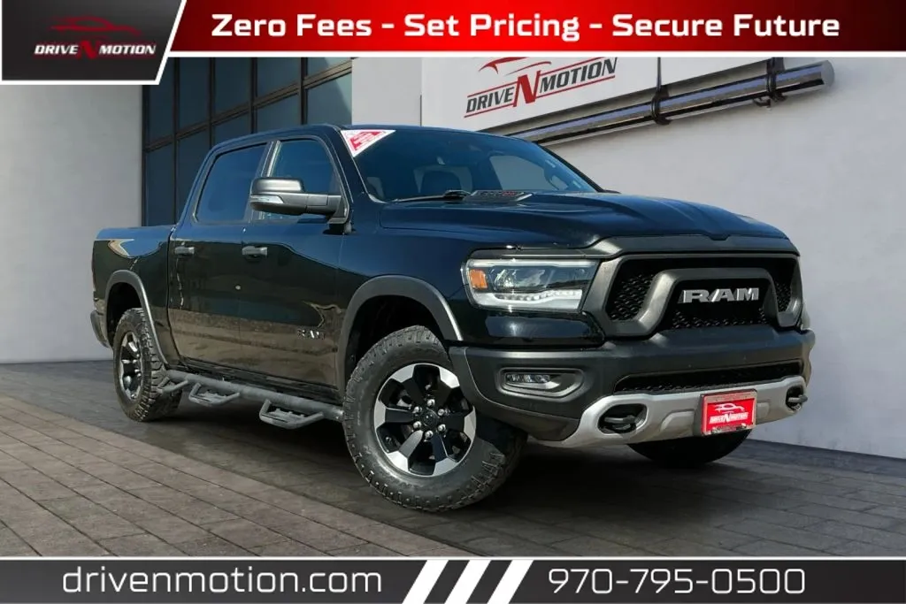 Black 2022 Ram 1500 Crew Cab Rebel Pickup 4D 5 1/2 ft for sale in Greeley, CO