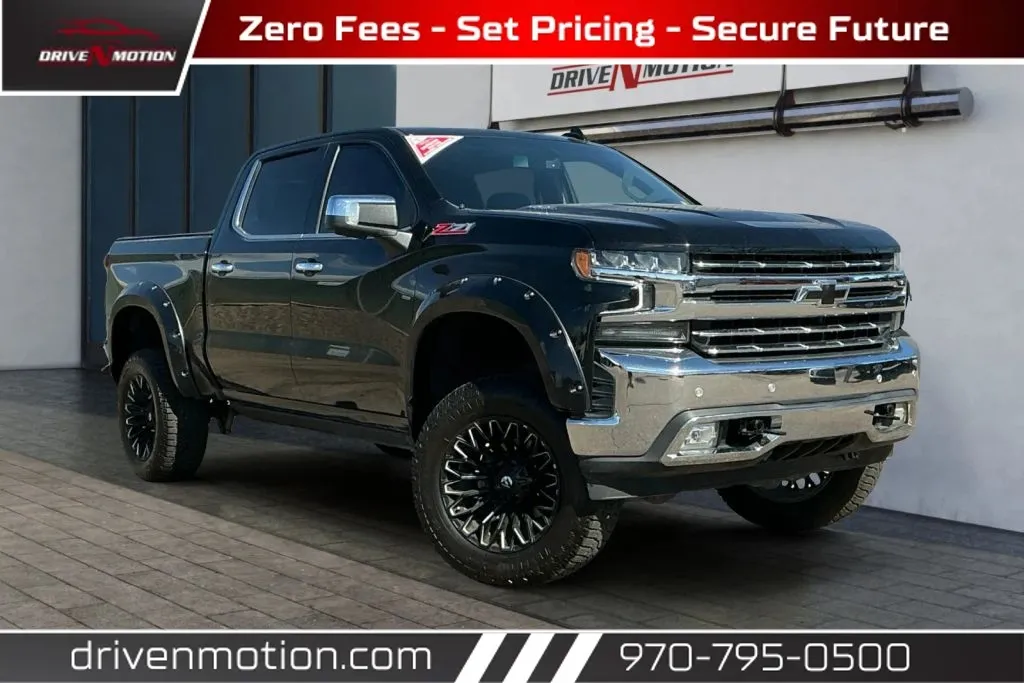 Black 2021 Chevrolet Silverado 1500 Crew Cab LTZ Pickup 4D 5 3/4 ft for sale in Greeley, CO