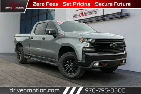 Gray 2021 Chevrolet Silverado 1500 Crew Cab LT Trail Boss Pickup 4D 6 1/2 ft for sale in Greeley, CO