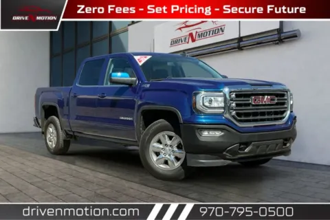 Blue 2018 GMC Sierra 1500 Crew Cab SLE Pickup 4D 5 3/4 ft for sale in Greeley, CO
