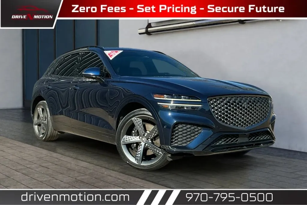Blue 2022 Genesis GV70 3.5T Sport SUV 4D for sale in Greeley, CO