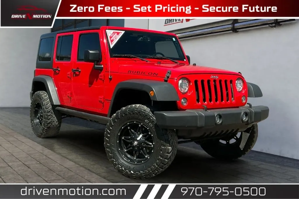 Red 2017 Jeep Wrangler Unlimited Rubicon Sport Utility 4D for sale in Greeley, CO
