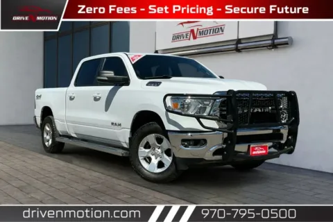White 2022 Ram 1500 Crew Cab Big Horn Pickup 4D 6 1/3 ft for sale in Greeley, CO