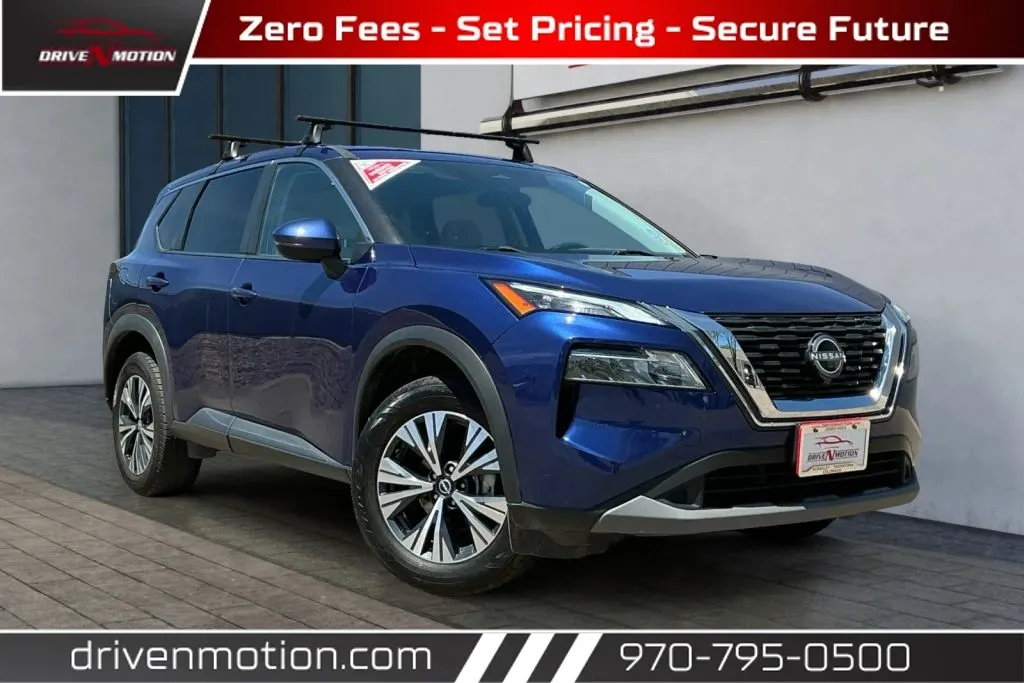 Blue 2022 Nissan Rogue SV Sport Utility 4D for sale in Greeley, CO