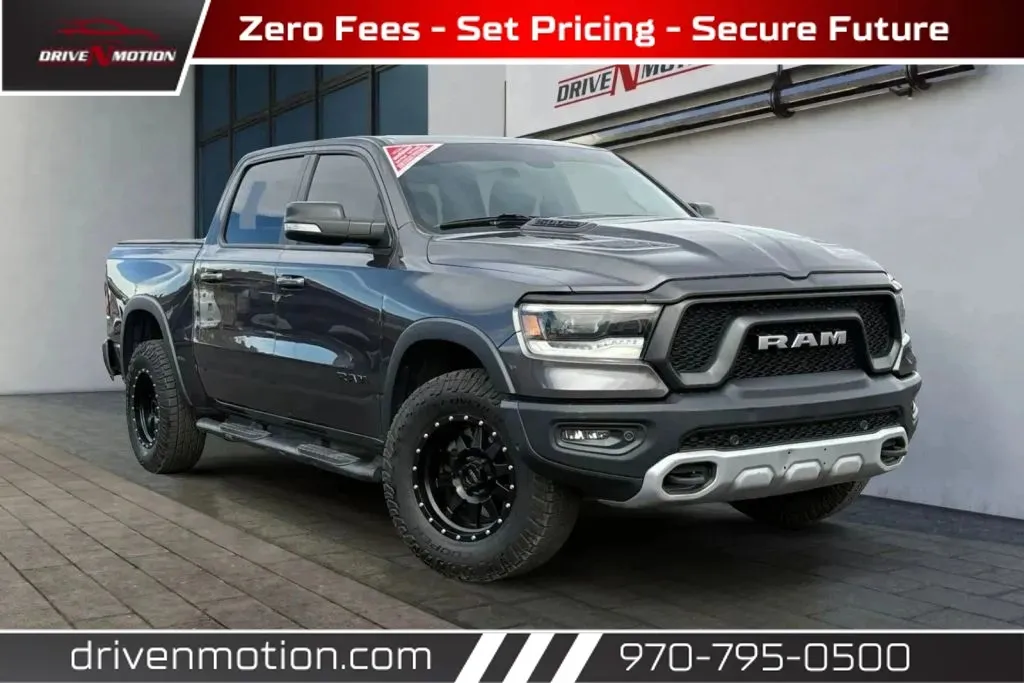 Black 2019 Ram 1500 Crew Cab Rebel Pickup 4D 5 1/2 ft for sale in Greeley, CO