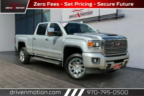 Silver 2018 GMC Sierra 2500 HD Crew Cab Denali Pickup 4D 6 1/2 ft for sale in Greeley, CO