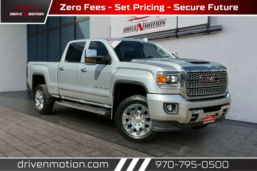 Silver 2018 GMC Sierra 2500 HD Crew Cab Denali Pickup 4D 6 1/2 ft for sale in Greeley, CO