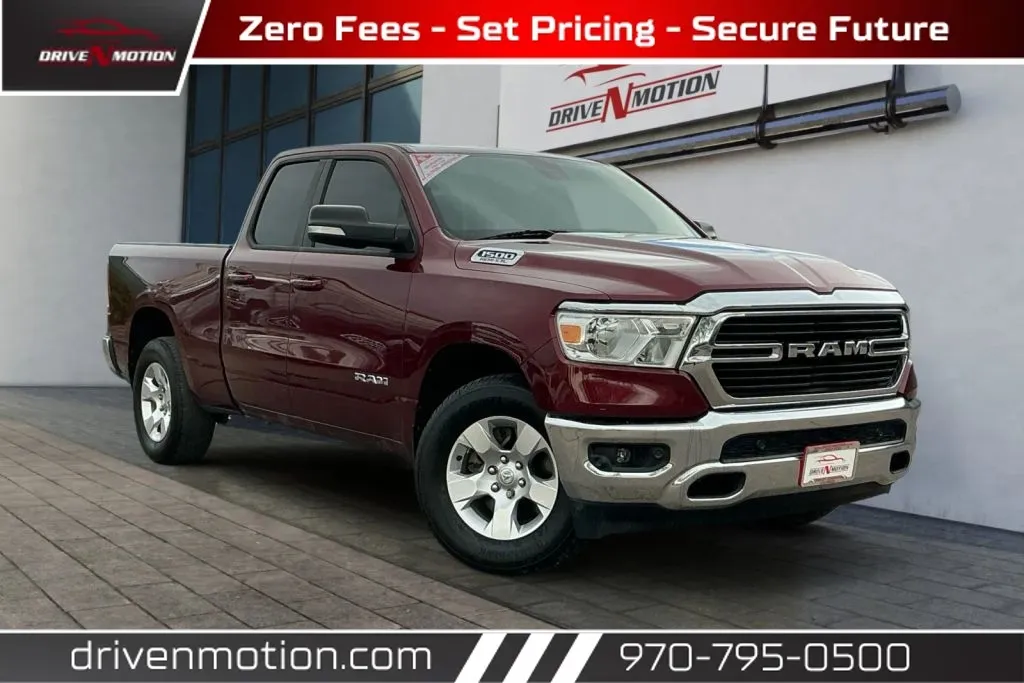 Red 2021 Ram 1500 Quad Cab Big Horn Pickup 4D 6 1/3 ft for sale in Greeley, CO