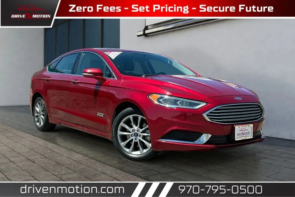 Red 2018 Ford Fusion Energi Plug-In Hybrid SE Luxury Sedan 4D for sale in Greeley, CO