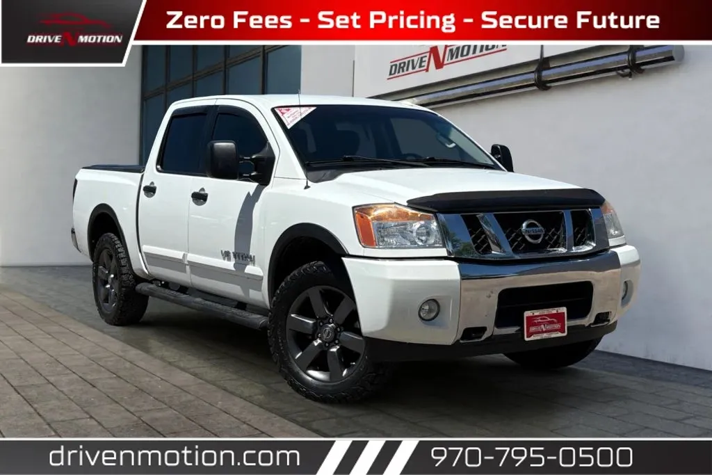 White 2015 Nissan Titan Crew Cab SV Pickup 4D 5 1/2 ft for sale in Greeley, CO