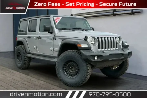 Silver 2020 Jeep Wrangler Unlimited Sport S Sport Utility 4D for sale in Greeley, CO