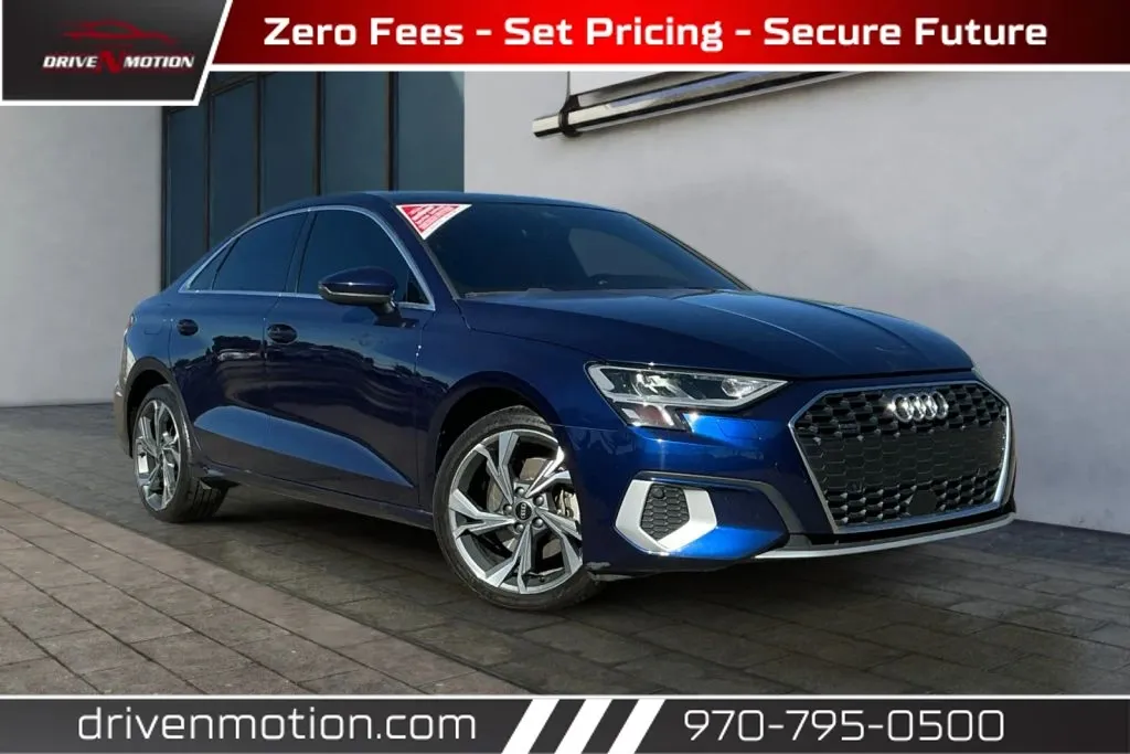 Blue 2022 Audi A3 Premium Sedan 4D for sale in Greeley, CO