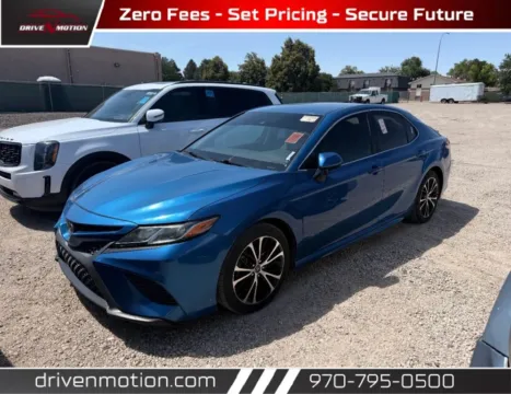 Blue 2018 Toyota Camry SE Sedan 4D for sale in Greeley, CO