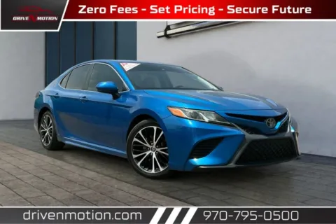 Blue 2018 Toyota Camry SE Sedan 4D for sale in Greeley, CO