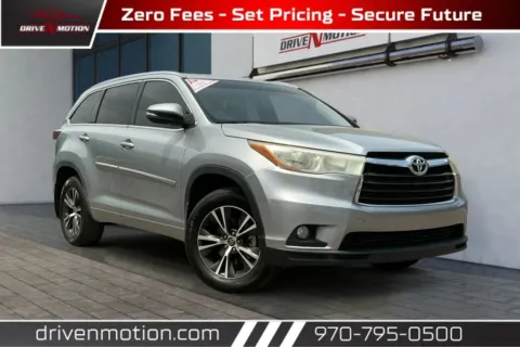 Silver 2016 Toyota Highlander XLE Sport Utility 4D for sale in Greeley, CO