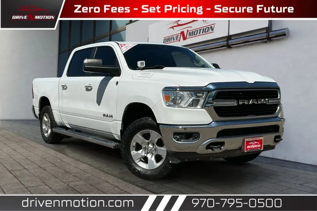 White 2020 Ram 1500 Crew Cab Big Horn Pickup 4D 5 1/2 ft for sale in Greeley, CO
