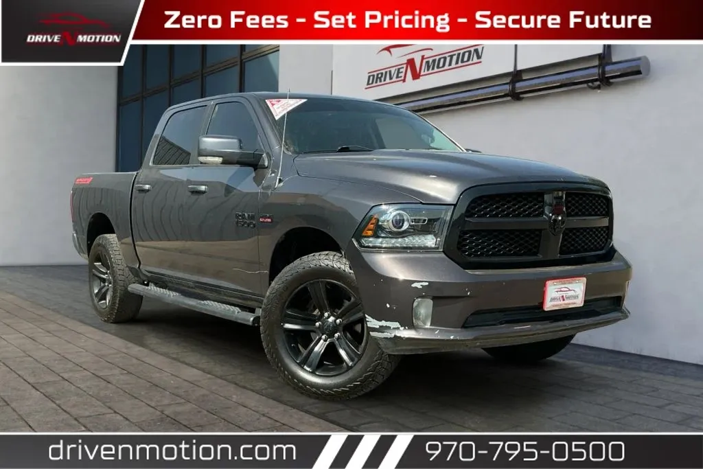 Gray 2018 Ram 1500 Crew Cab Night Pickup 4D 5 1/2 ft for sale in Greeley, CO