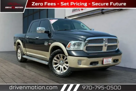 Black 2016 Ram 1500 Crew Cab Laramie Longhorn Pickup 4D 5 1/2 ft for sale in Greeley, CO
