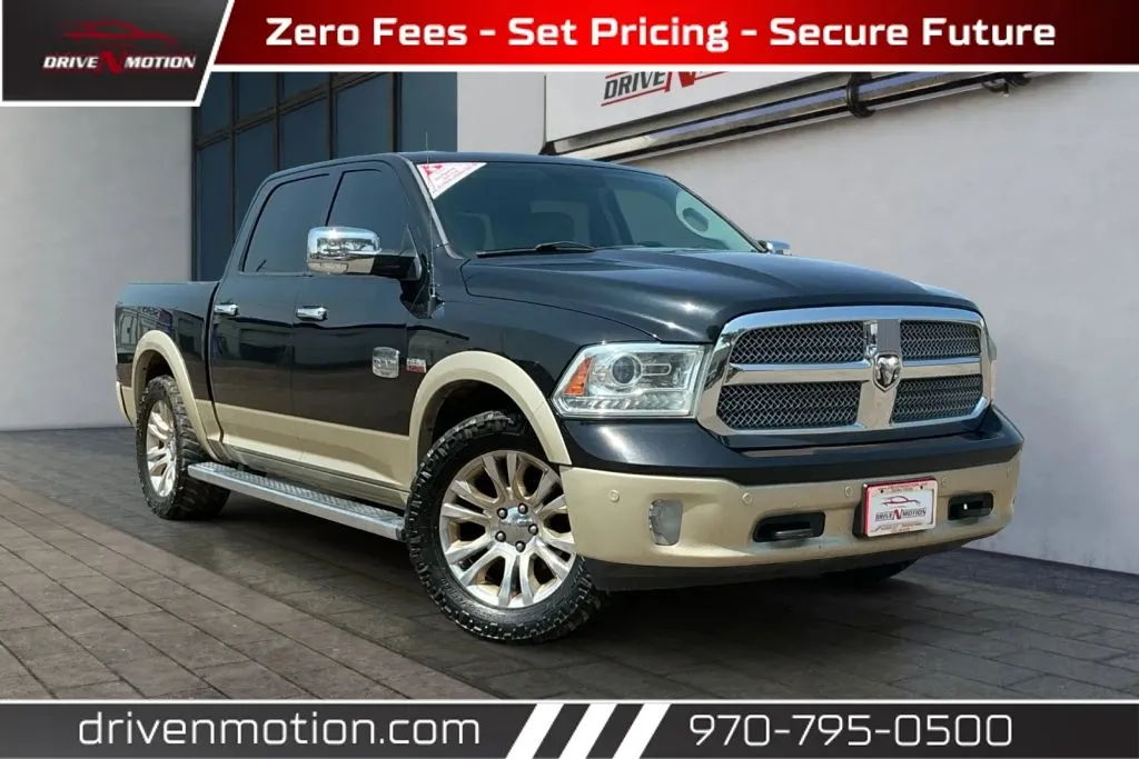 Black 2016 Ram 1500 Crew Cab Laramie Longhorn Pickup 4D 5 1/2 ft for sale in Greeley, CO
