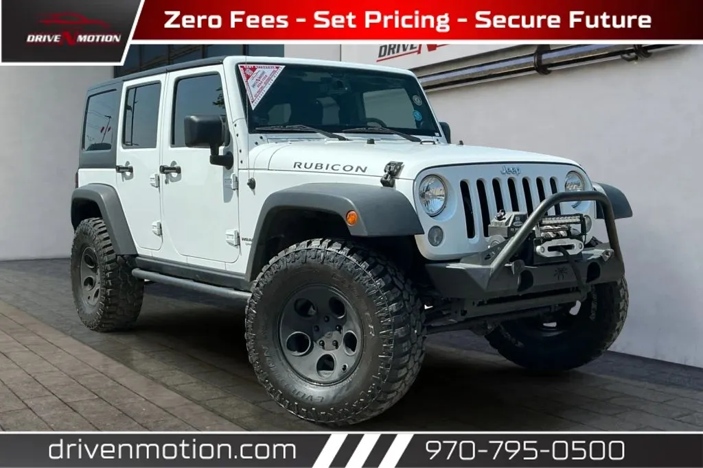 White 2014 Jeep Wrangler Unlimited Rubicon Sport Utility 4D for sale in Greeley, CO