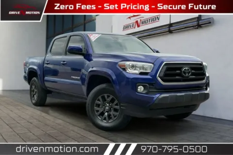 Blue 2023 Toyota Tacoma Double Cab SR5 Pickup 4D 5 ft for sale in Greeley, CO