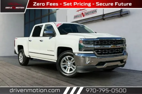 White 2017 Chevrolet Silverado 1500 Crew Cab LTZ Pickup 4D 5 3/4 ft for sale in Greeley, CO