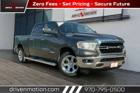 Gray 2019 Ram 1500 Crew Cab Big Horn Pickup 4D 6 1/3 ft for sale in Greeley, CO