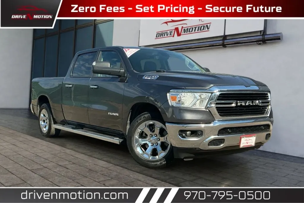 Gray 2019 Ram 1500 Crew Cab Big Horn Pickup 4D 6 1/3 ft for sale in Greeley, CO