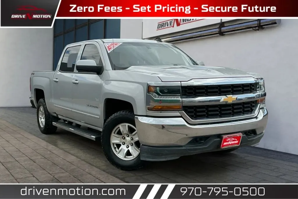 Silver 2018 Chevrolet Silverado 1500 Crew Cab LT Pickup 4D 5 3/4 ft for sale in Greeley, CO