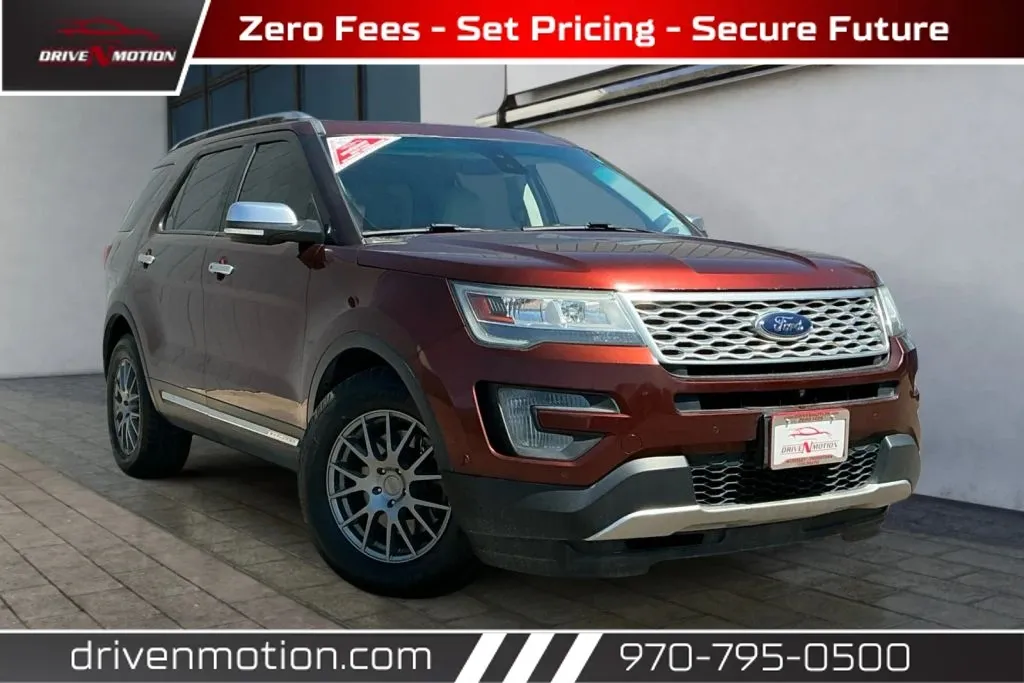 Red 2016 Ford Explorer Platinum Sport Utility 4D for sale in Greeley, CO