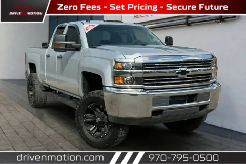 Silver 2016 Chevrolet Silverado 2500 HD Double Cab Work Truck Pickup 4D 6 1/2 ft for sale in Greeley, CO
