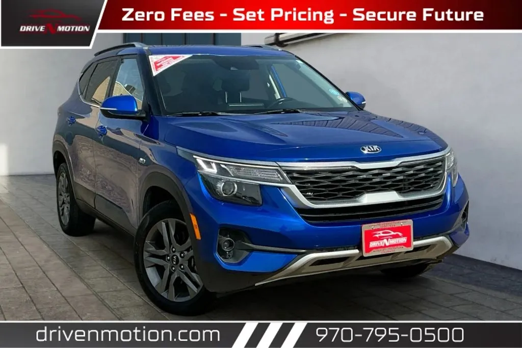 Blue 2021 Kia Seltos S 1.6 Sport Utility 4D for sale in Greeley, CO
