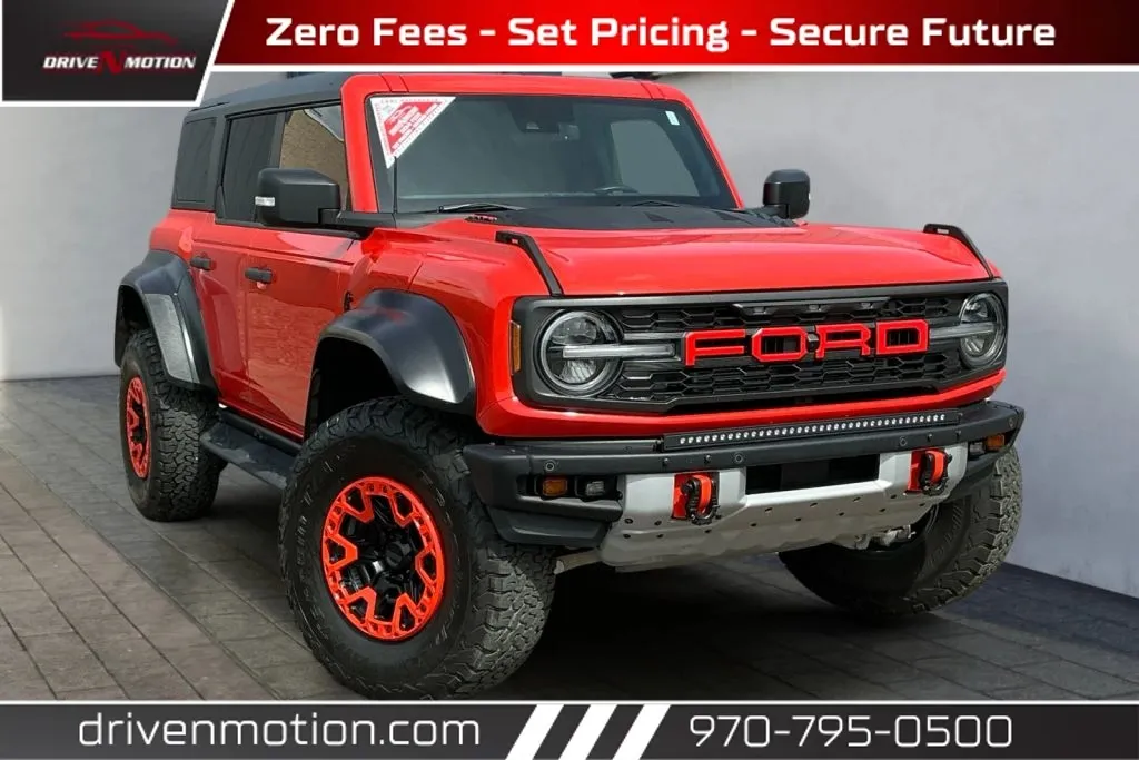 Orange 2023 Ford Bronco Raptor Sport Utility 4D for sale in Greeley, CO