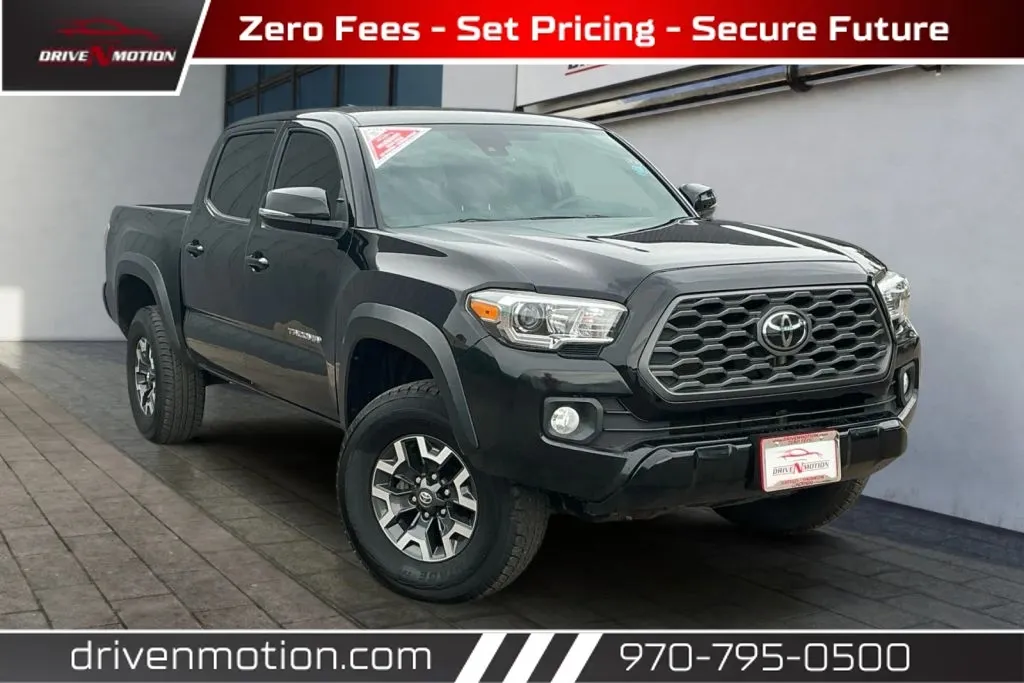 Black 2022 Toyota Tacoma Double Cab TRD Off-Road Pickup 4D 5 ft for sale in Greeley, CO