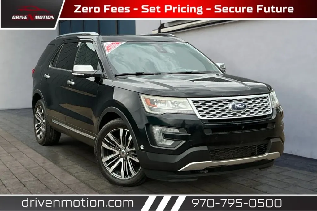 Black 2016 Ford Explorer Platinum Sport Utility 4D for sale in Greeley, CO