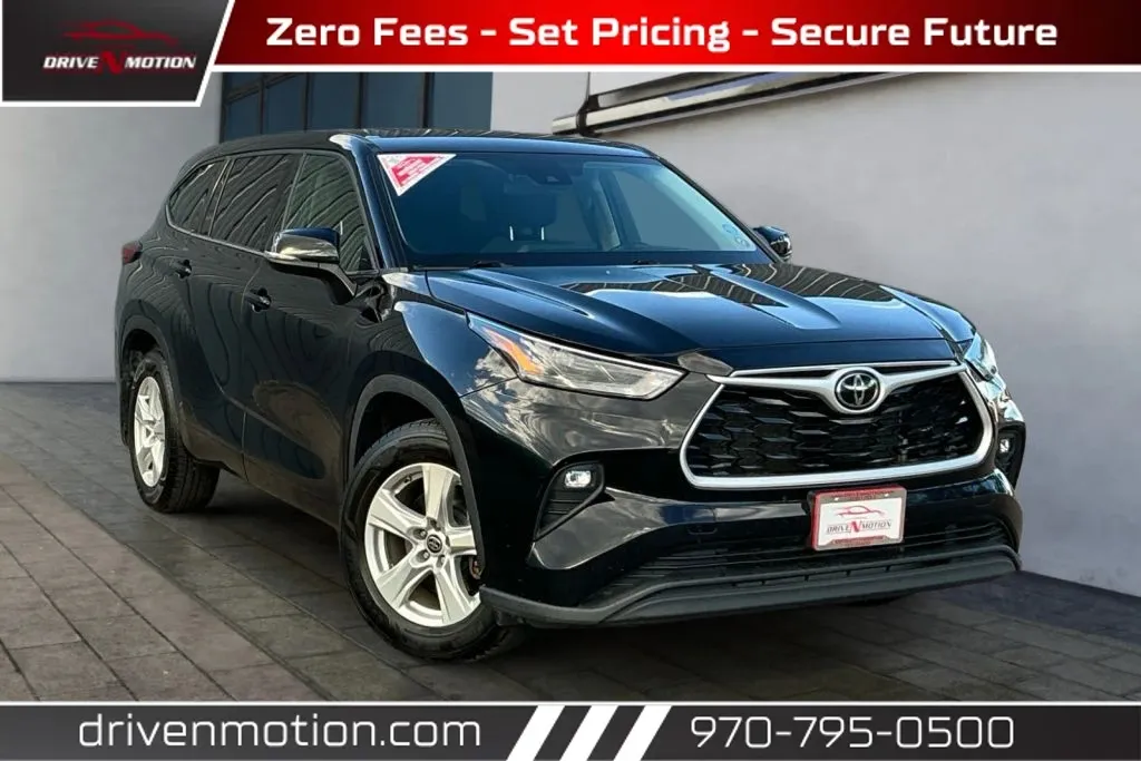 Black 2022 Toyota Highlander LE Sport Utility 4D for sale in Greeley, CO