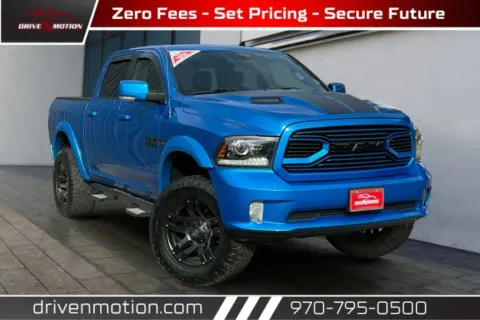 Blue 2018 Ram 1500 Crew Cab Sport Pickup 4D 5 1/2 ft for sale in Greeley, CO