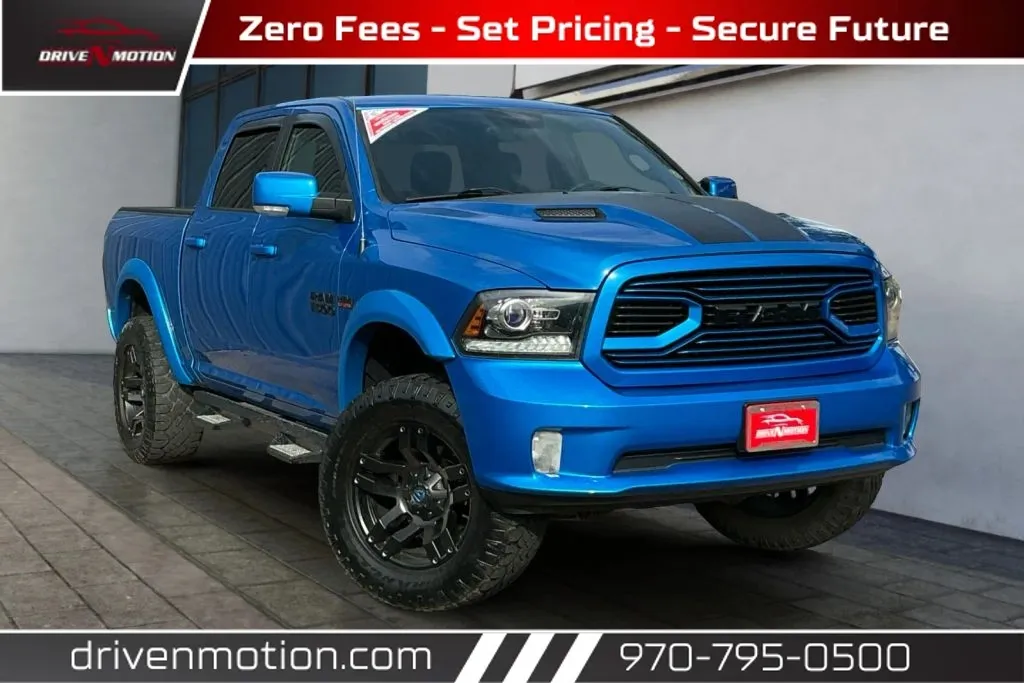 Blue 2018 Ram 1500 Crew Cab Sport Pickup 4D 5 1/2 ft for sale in Greeley, CO